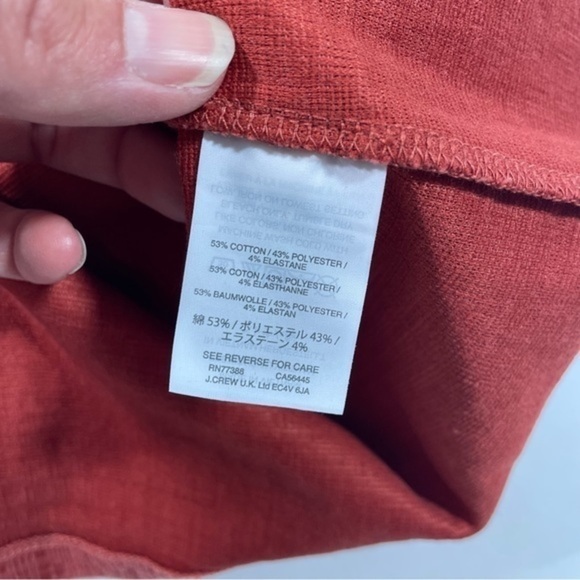 Madewell Off The Shoulder Dress Orange Textured - Picture 7 of 9